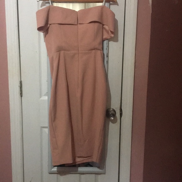 Bardot off the shoulder  blush pink dress - Picture 8 of 8